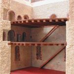 création d'une maquette en résine pour reconstituer le donjon du chateau de sainte suzanne
