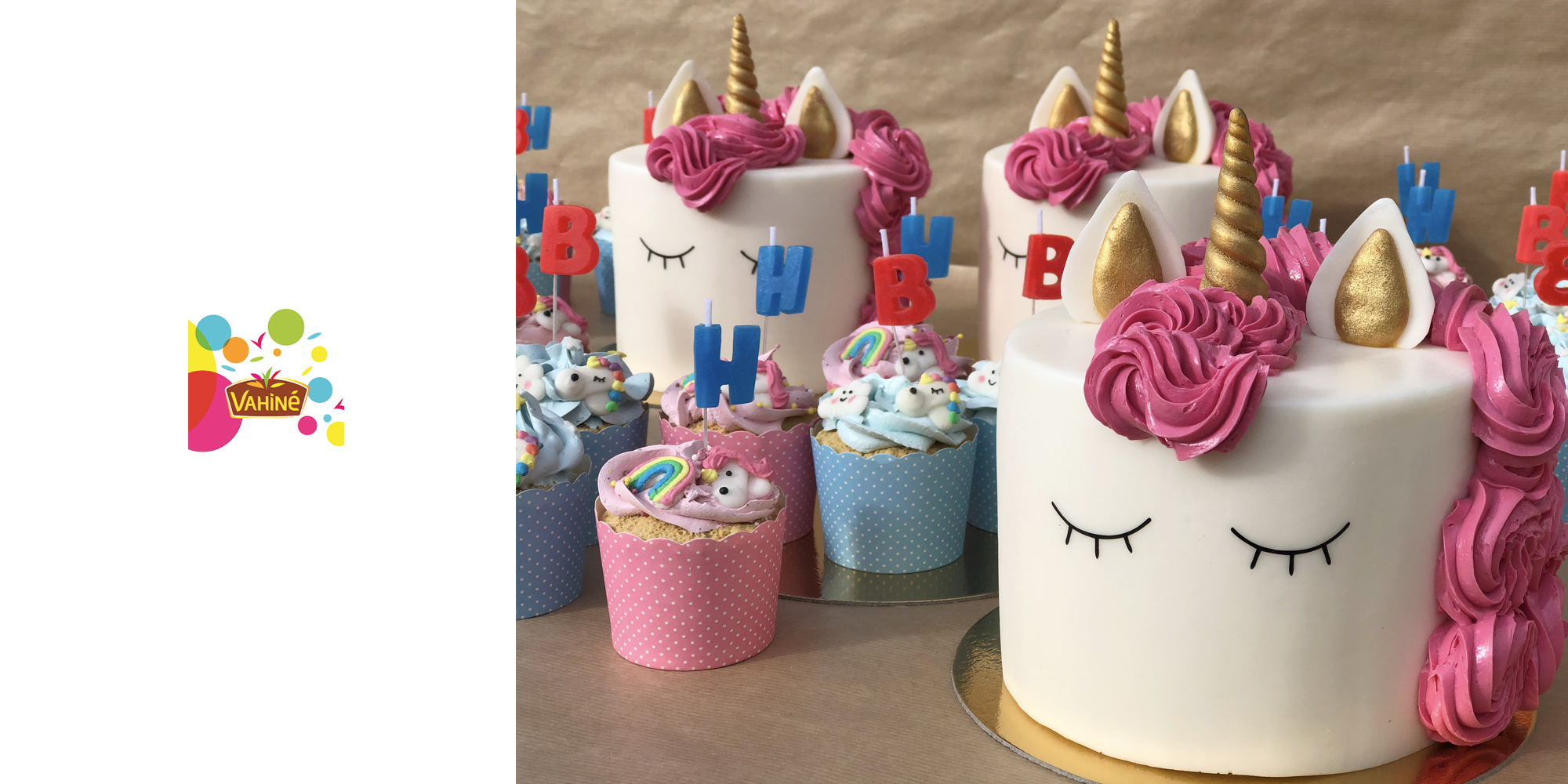 Décoration licorne sucre pour gâteau - Vahine